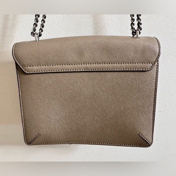 Tory Burch Taupe Leather Shoulder Bag - Picture 4 of 9